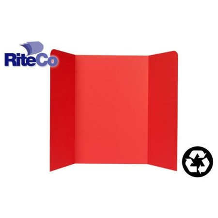 RITECO RAYDIANT Riteco TriFold Presentation Boards 48 In X 36 In Red  24 Pack 22105